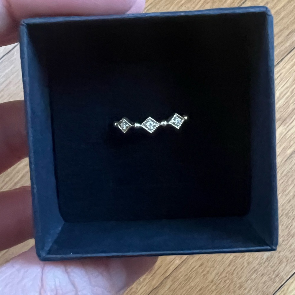 Laufey x Catbird Cuckoo Ballet Diamond Ring, Yellow Gold, size 7
